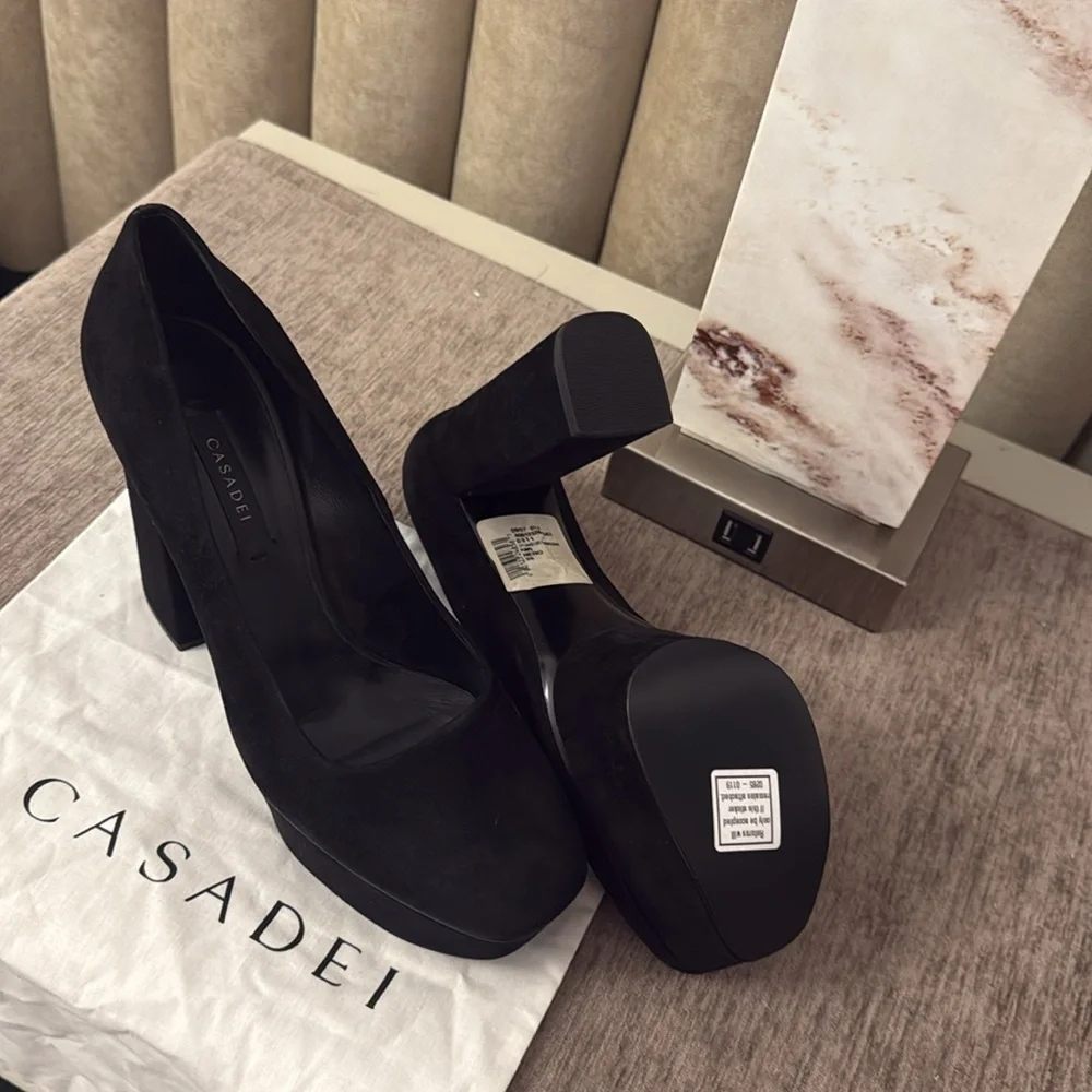 Casadei platform pumps new -retail price $995